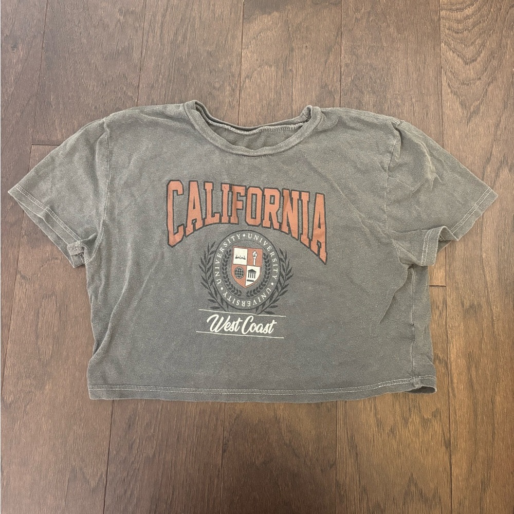 Gray California tillys Crop Top